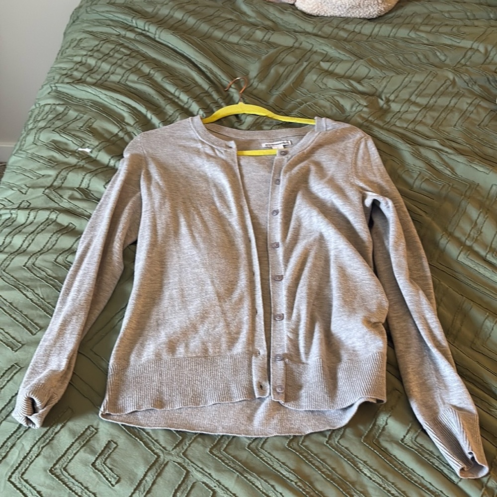 Grey Button Up Cardigan